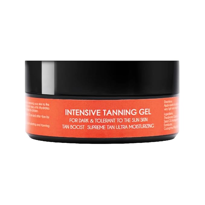 Extreme Dark Intensive Tanning Gel，Dark Tanning Gel For Outdoor Sun, Natural Intense Tanning Butter With Watermelon Scent For Faster Darker Tan,Vegan and Cruelty-Free, Spf0 100g