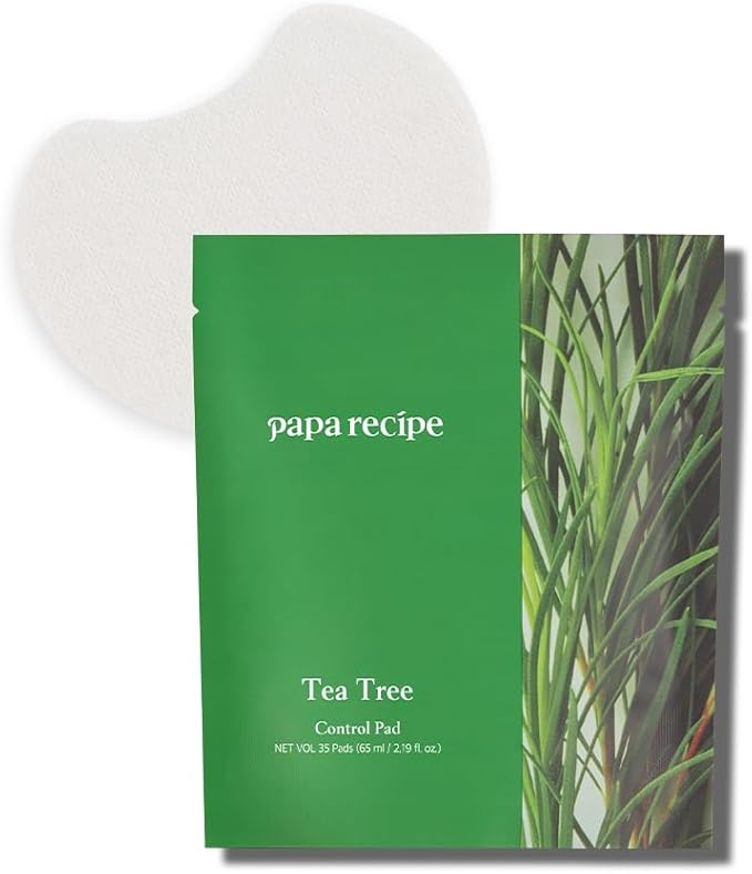 Papa Recipe Tea Tree Toner Pads Refill (Large 3 Inch) _PHA Exfoliating Pads for Clearer, Balanced Skin_Korean Skincare, 35 Sheets
