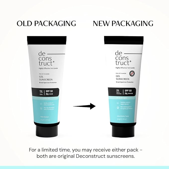 Deconstruct Oats & Ceramide Gel Sunscreen SPF 50 PA++++ 50g