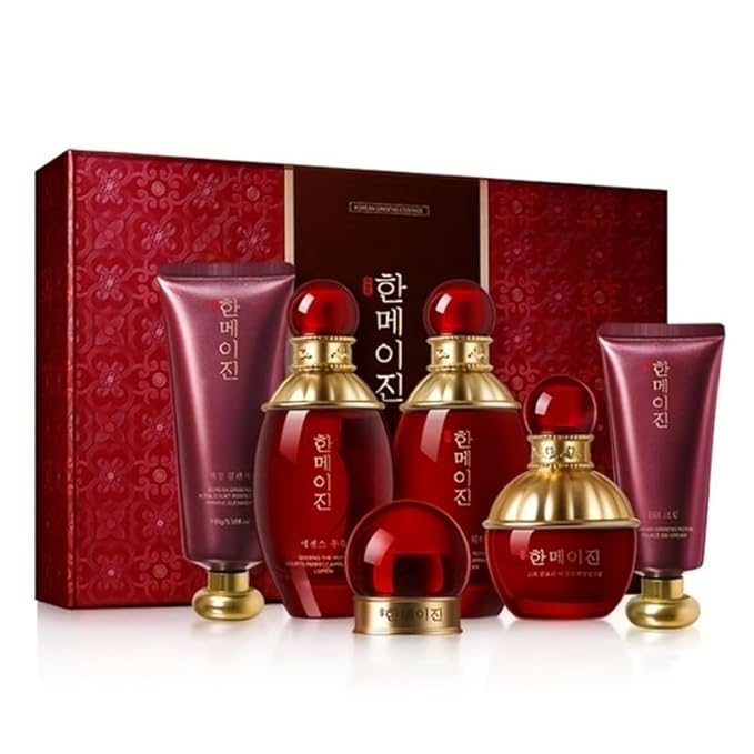 Korean-style Ginseng Skin Care Set for Women - Face Care with Snail Mucin Skincare Kit - Moisturize and Nourish the Skin - Include Toner, Cleanser, Lotion, Eye Cream, Face Cream, BB Cream (6pcs)