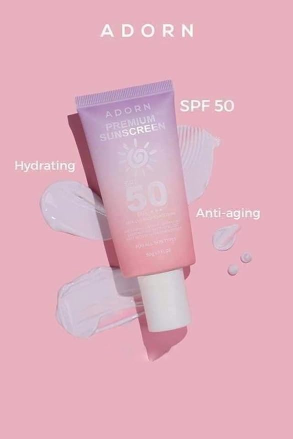 Generic ADORN Premium Sunscreen SPF 50 UVA/UVB Broad Spectrum 50ml, 1.76 Ounce (Pack of 1)