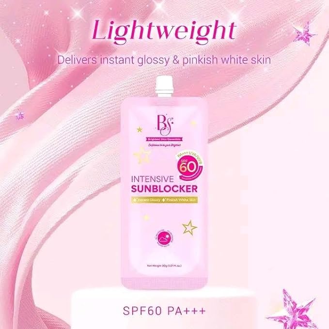 BS Intensive Sunblocker SPF 60, Instant Glossy Pinkish White Skin, 1.76 fl. oz.