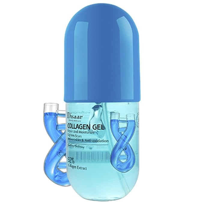DISAAR Beauty Aloe Vera Gel Cracked Skin Refreshing After Sun Moisturizing 280ml/9.45oz… (Collagen Gel)
