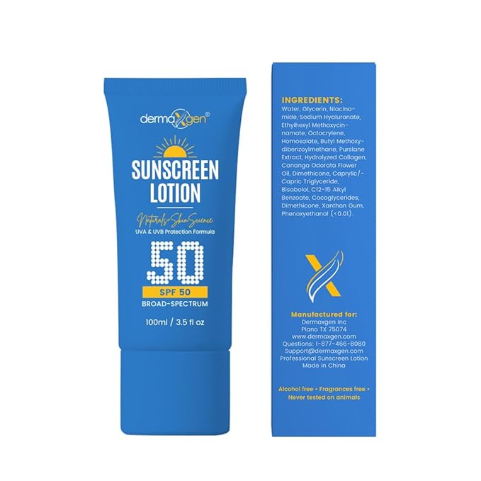 Sunscreen Lotion SPF 50 – Lightweight, Non-Greasy Sun Protection for All Skin Types. Hydrates, Skin Shield , Water-Resistant Coverage for Radiant, Moisturized Skin.