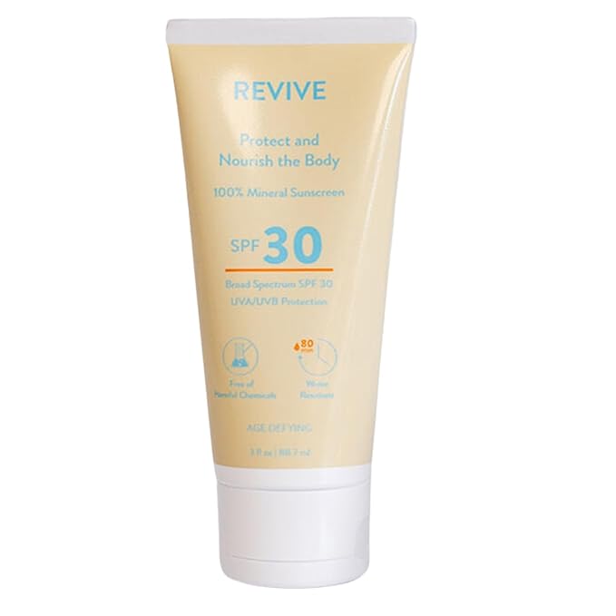 Skin Health Sunscreen by REVIVEEO – Broad Spectrum SPF 30, Zinc-Based, Face & Body, Hydrating