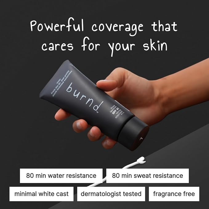 burnd Performance Sunscreen + Face Serum Bundle, High-Performance Sun Protection & Daily Skin Care, Lightweight, Non-Greasy, Built for Active, Outdoor Lifestyles