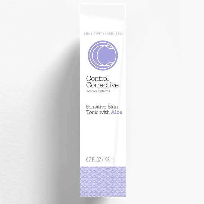 Control CORRECTIVESensitive Skin Tonic with Aloe, 6.7 Fl Oz - Calms Overstimulated Or Reddened Skin Types, Soothing & Sedating with Aloe Vera & Chamomile Extracts, Refreshing, Relaxing, Replenishing