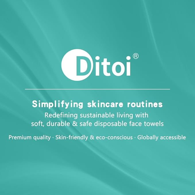 Ditoi Disposable Face Towels,Ultra Soft &Thick Face Dry Wipes for Makeup Removal,Viscose Fiber Facial Coths for Women Daily Cleansing, Skincare,60 Count