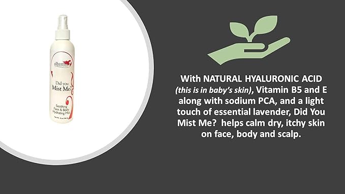 DID You Mist ME? Face and Body Spray 8 oz. Lightweight Facial Toner with Premium Hyaluronic Acid and Natural Lavender Water for Instant Hydration