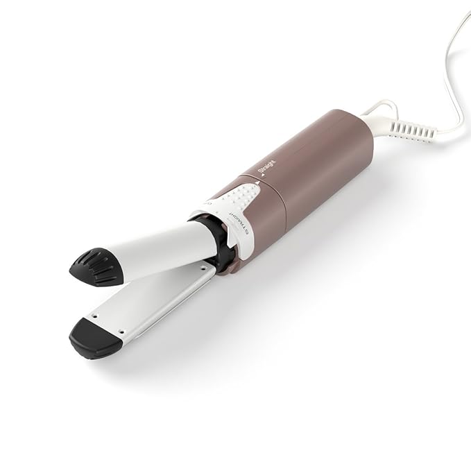 VAV 2 in 1 Iron Hair Straightener and Curler, Curling Iron Ceramic Flat Iron 1 Inch, Instant Heat Up to 400°F, Dual Voltage Mini Curling Wand Travel Size 01