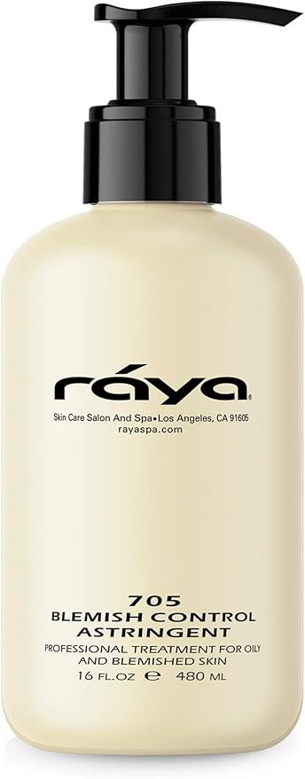 RAYA Blemish Control Astringent 16 oz (705) | Facial Toner for Very Oily and Break-Out Skin | Helps Normalize pH Levels and Regulate Oil Gland Secretion | Made with Vitamin-B | Great for Teens
