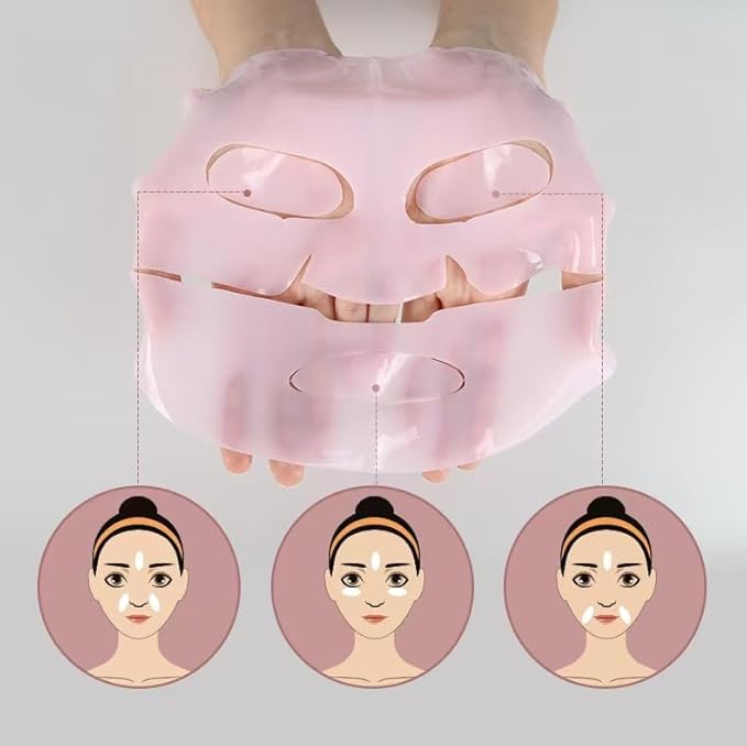 5 EA Deep Collagen PDRN PINK Jelly Gel Mask,Collagen Overnight Face Mask, Hydrating, Firming, Moisturizing, collagen face mask,Korean Skincare