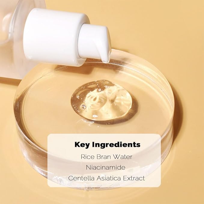 PRETTYSKIN Hydrating Rice Facial Serum with Rice Bran Water & Niacinamide – 4-in-1 Toner, Emulsion, Serum & Cream | Nourishing Daily Korean Skincare for Sensitive and Dry Skin 5.07 fl oz (Rice)