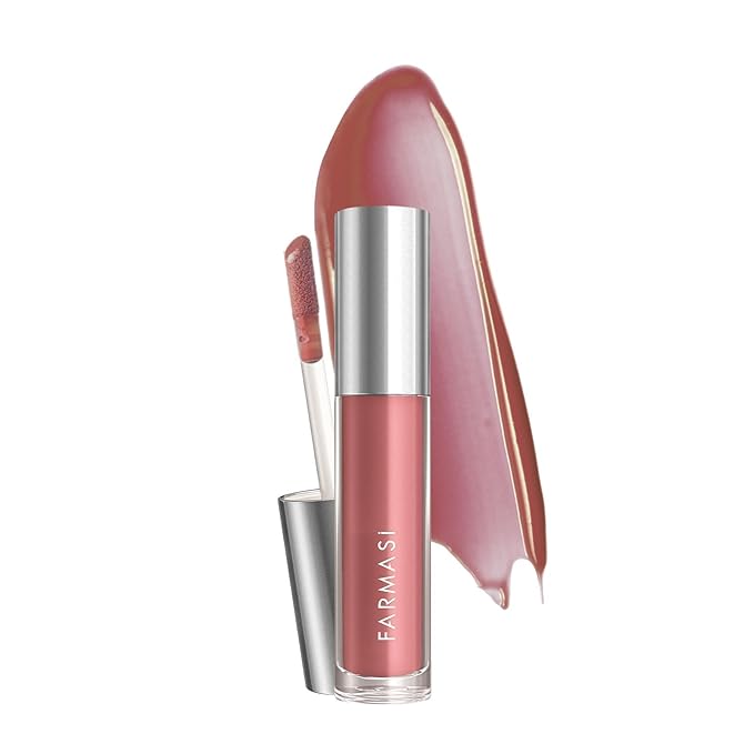 FARMASi Tinted Lip Plumper, Plumping Lip Gloss, Promoting Natural Circulation for Fuller, Younger Looking Lips, Hydrating, High-Shine, Volumizes, Lover