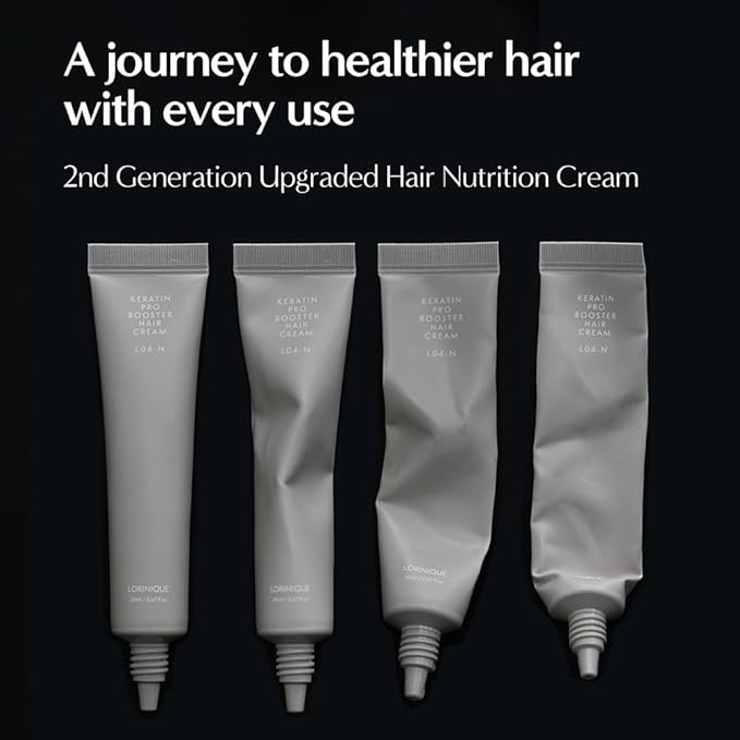 L04-N Keratin Heat Protectant Hair Cream 0.67fl oz | Korean Camellia Oil Leave-In Treatment for Silky & Shiny Hair | Anti-Frizz & Moisturizing Hair Serum