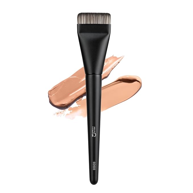 MSQ Flat Foundation Brush,Korean Makeup Brush Ultra Thin Spatula Facial Brush Face Mask Brushes for Liquid Foundation, Blending Cream,Mask,Mud, Clay, Charcoal Mixed Mask, DIY