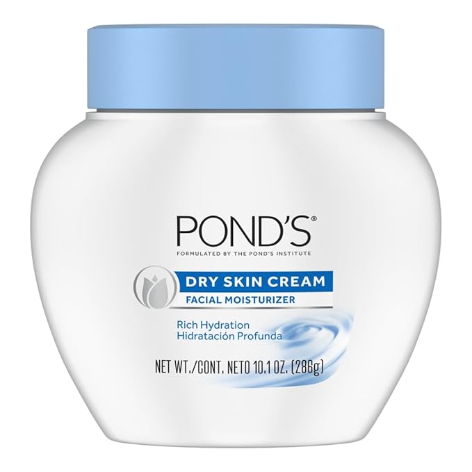 POND’S Dry Skin Cream – Moisturizing Face Cream for Deep Hydration – Daily Hydrating Facial Moisturizer for Radiant Skin – Dermatologist Tested, Non-Comedogenic Face Moisturizer, 10.1 oz, 3 Pack