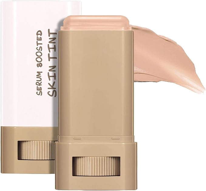 Beauty Balm Serum Boosted Skin Tint, Solid Tinted Moisturizing Serum Contour Stick Foundation Face Stick for Women, Brightens, Hydrates, Natural Finish Makeup (05#)