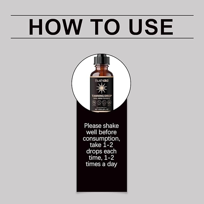Tanning Drops To Drink, 2Fl Oz Sunless Tanning Drops, Bronzing Tanner for Face and Body, Long-Lasting Tans Without Sun, Enhancing Natural Skin Tone for Adult All Skin Types