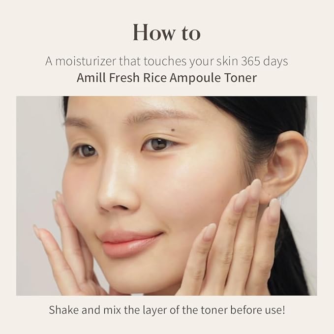 Amill Fresh Rice Ampoule Toner (200ml) - Hydrating & Soothing Vegan Face Toner