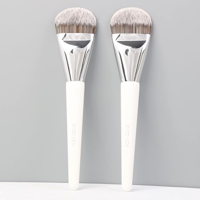 Liquid Foundation Brush, Flat Foundation Brush for Liquid Makeup, Make up Brush for Liquid Foundation, Flat Makeup Brush for Foundation, Makeup Brushes Foundation - White, 820