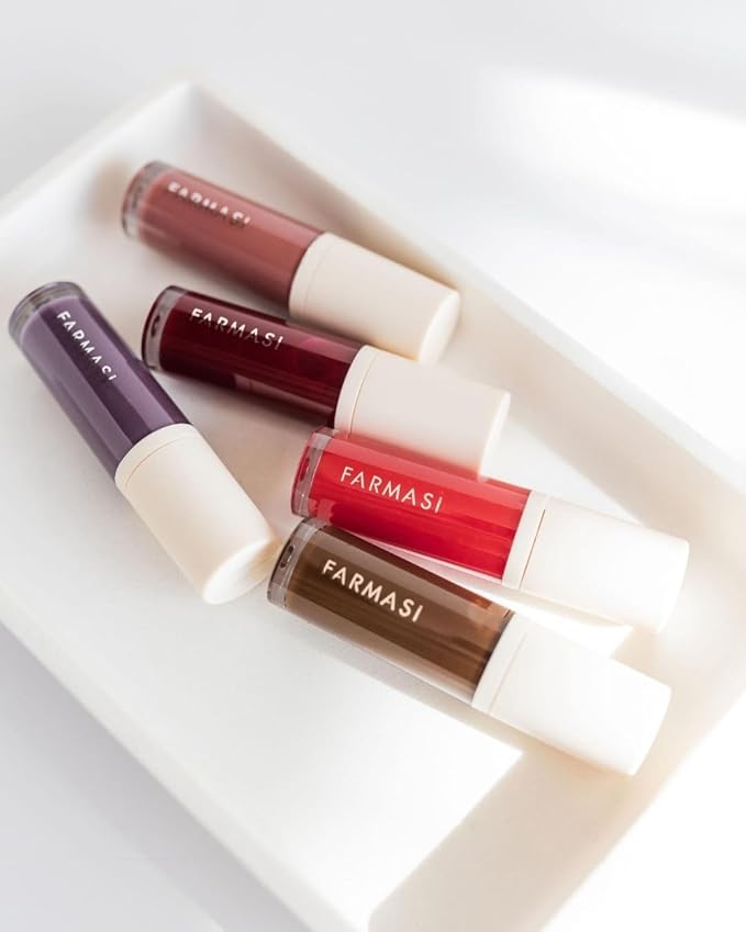 FARMASi Tinted Lip Plumper, Plumping Lip Gloss, Promoting Natural Circulation for Fuller, Younger Looking Lips, Hydrating, High-Shine, Volumizes, Hot Chocolate