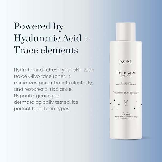 Hydrating Hyaluronic Acid Face Toner for Sensitive Skin – Pore-Minimizing, Anti-Aging & Radiance-Boosting with Aloe Vera, Oat & Birch Leaf – Alcohol-Free & Dermatologically Tested