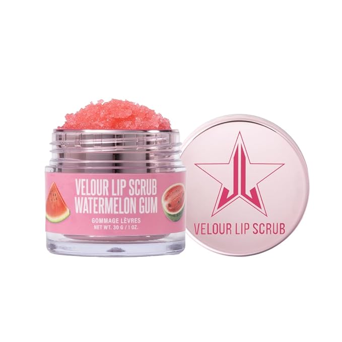 Jeffree Star Cosmetics Velour Lip Scrub, Exfoliating Sugar Lip Treatment, Cruelty-Free & Vegan, 30 G / 1 oz. (Watermelon Gum)