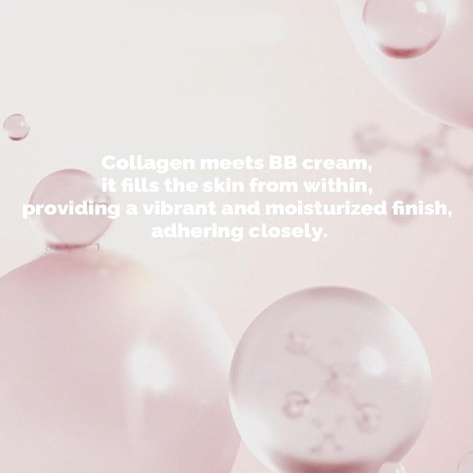 PRETTYSKIN Collagen BB Cream – Hydrating Korean Makeup Base for Natural Glow & Smooth Appearance – Lightweight Daily Face Tint with Hydrolyzed Collagen & Botanical Extracts (1.69 fl.oz.)