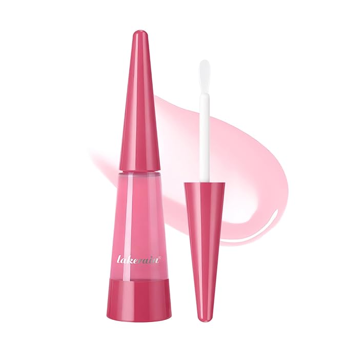Instant Plumping & High-Shine Gloss Plumping Lip Oil - Ultra-Hydrating & Nourishing, Glossy Finish Lip Glow Oil, Instant Volumizing Effect, Smooth, Soft, Juicy Lips (#5 Soft Pink)