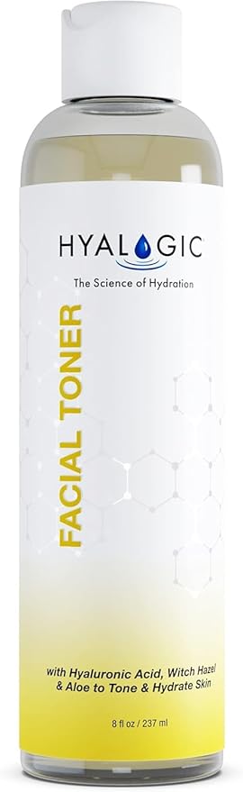 Hyalogic Witch Hazel Toner - Alcohol-Free Facial Toner with Hyaluronic Acid & Aloe Vera - Face Astringent for All Skin Types - Facial Toner to Boost Brightness & Softness (8 fl oz)