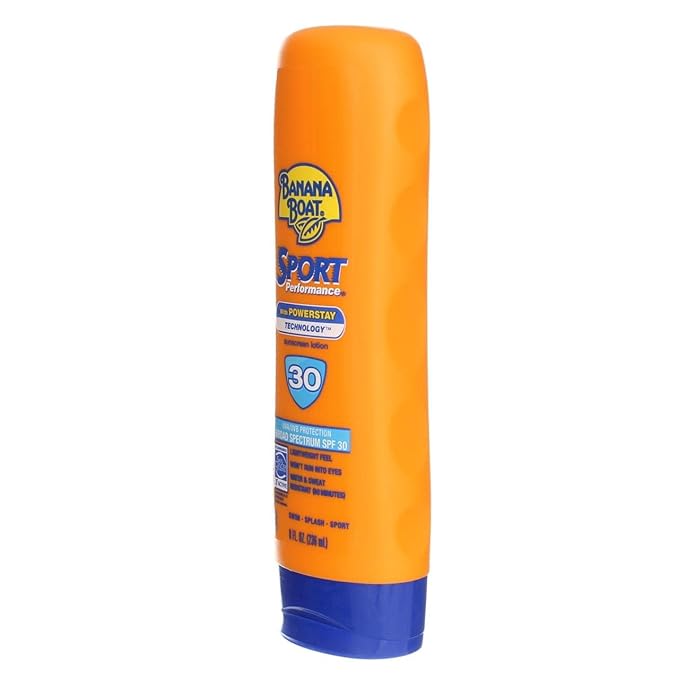 Banana Boat Sport Performance Broad Spectrum SPF 30 Sunscreen Lotion, Swim Splash - Up to 80 Minutes Water Resistant, 8 fl oz, 2-Pack