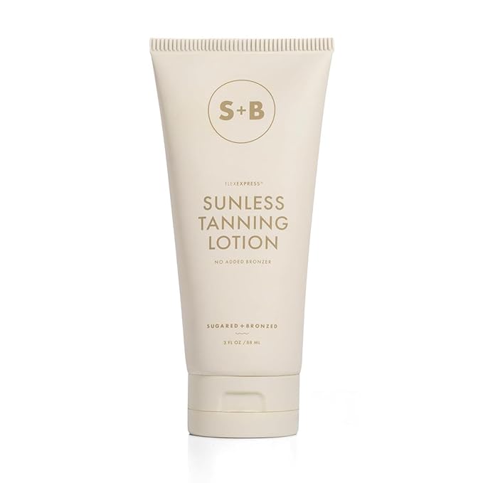 SUGARED + BRONZED Sunless Tanning Lotion, Self Tanner Moisturizer for Face & Body, Hydrating Botanical Formula for a Natural-Looking Tan, Suits All Skin Tones, Vegan, Cruelty Free, 6 Fl Oz