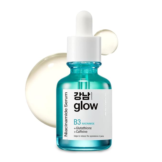 Niacinamide B3 Serum | Korean Pore Minimizer Glutathione Serum for face | Vitamin B3 & Multi Peptide for Face | Glow FacialSerum for Dark Spots | Glass Skin Korean Skincare - 1.01 fl oz (30ml)
