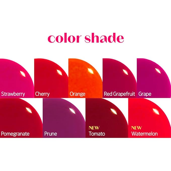 ETUDE Dear Darling Water Tint 3 Color SET (Strawberry Ade+Cherry Ade+Orange Ade, 9g*3) | Vivid Color Lip Stain with Moisturizing Weightless & Non-sticky Finish | Korean Makeup, Perfect for Gift