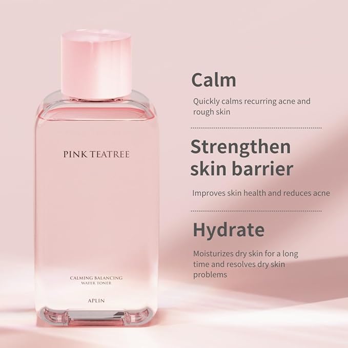 APLIN Pink Tea Tree Daily Toner 150mL/Skin Moisturizer/Facial Moisturizers/5.07 Fl. Oz, CICA, Hyaluronic Acid, Korean Skin Care, Moisturizing, Soothing