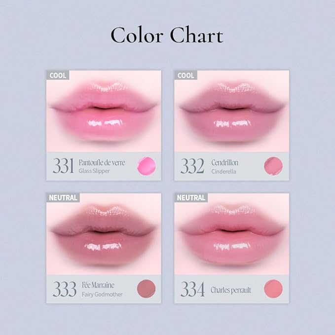 DINTO Official Overlord Lip Glaze 334 Charles Perrault | Korean Cosmetics | Vegan | Moisturizing Gloss | Glass Lip | Long Lasting Color | High Density (8 colors)