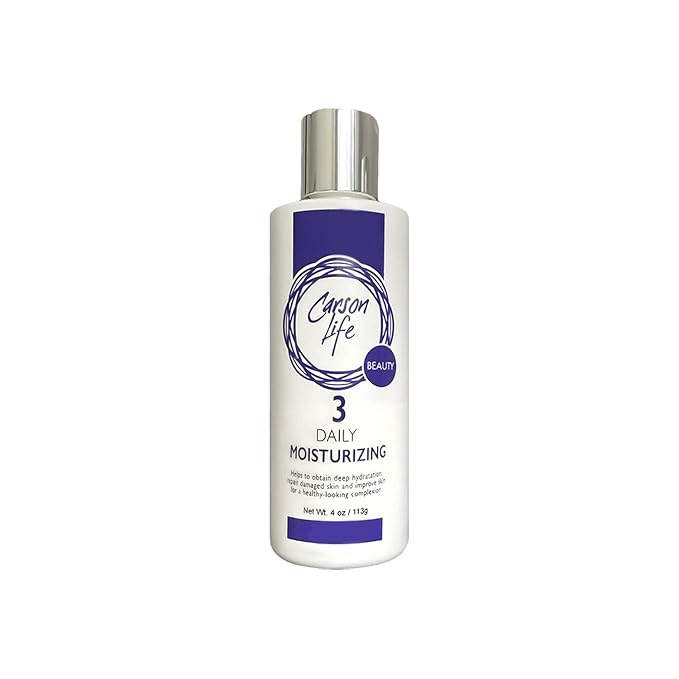 Carson Life 3-Step Skincare System - Facial Cleanser, Toner, Moisturizer - Unisex - Face & Neck - Dry Skin - Skincare Kit