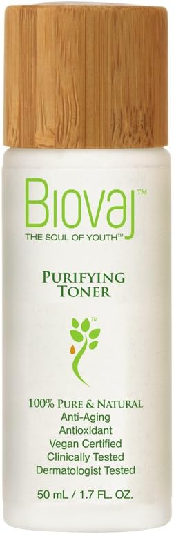 Biovaj Purifying Toner-100% Natural Clean Facial Toner for The Skin pH Balance & Pores, Soothes, Tones, Anti-Aging, Botanical, Vegan Certified, Cruelty-Free, Clinically Tested, All Skin Types