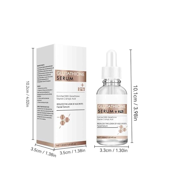 2PCS Glutathione Whitening Freckle Serum Remove Melasma Dark Spot Removal Gentle Brightening Moisturizing
