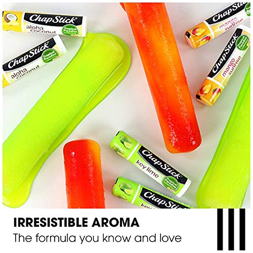ChapStick Lip Care Bundle – Tropical Paradise Collection with Mango Sunrise, Key Lime, and Aloha Coconut Lip Balm, 0.15 Oz Ea (5 Piece Set)