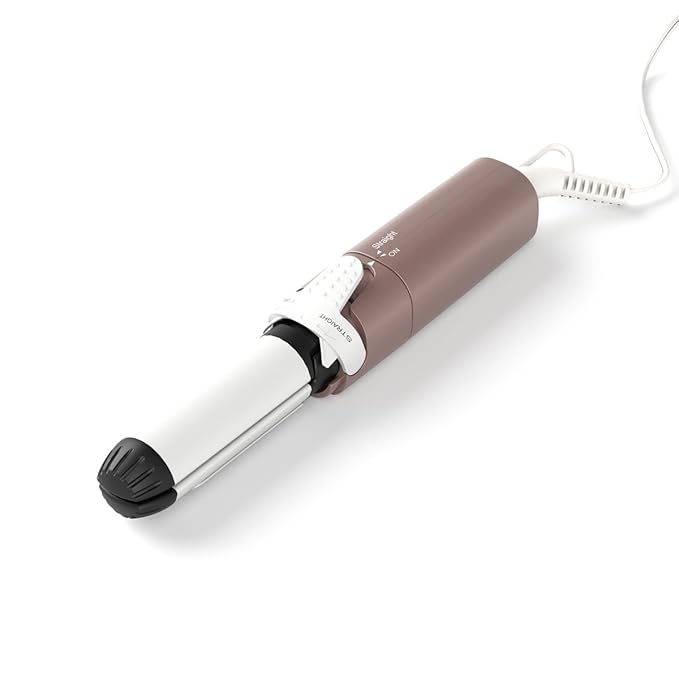 VAV 2 in 1 Iron Hair Straightener and Curler, Curling Iron Ceramic Flat Iron 1 Inch, Instant Heat Up to 400°F, Dual Voltage Mini Curling Wand Travel Size 01