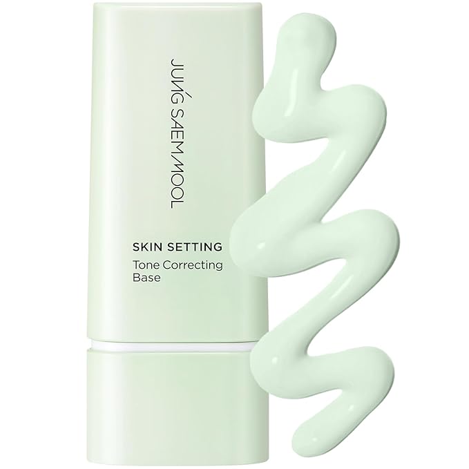 JUNG SAEM MOOL Skin Setting Tone Correcting Base 1.35 Fl Oz, Green Tone Redness Corrector Makeup Primer, Soothing Cica Formula, Flawless Base for Even Skin Tone, Long-Lasting Hydration, Korean Makeup