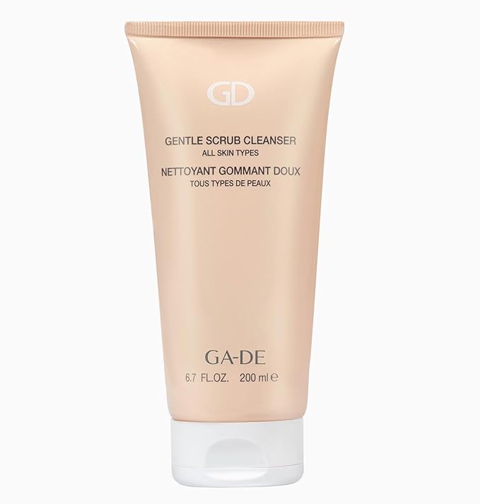 GA-DE Gentle Scrub Cleanser - Exfoliating Face Scrub with Hyaluronic Acid, Panthenol, and Vitamin E - Infused with Silica Beads - 6.7 oz