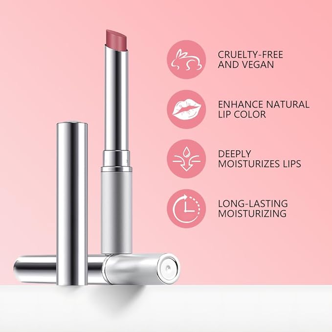 Pink Honey Lipstick Tinted Butter Lip Balm for Women, Natural Sheer Moisturizing Nourishing Hydrating Pink Honey Shine Tint Lipstick Tinted Lip Stain Gloss with a Hint of Natural Cherry Vegan