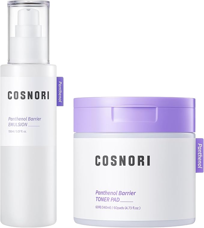 Panthenol Daily Skincare Set – Toner Pad & Emulsion – High-Concentration D-Panthenol – Lightweight, Soothing Hydration for Oily Skin, Korean Skin Care Routine