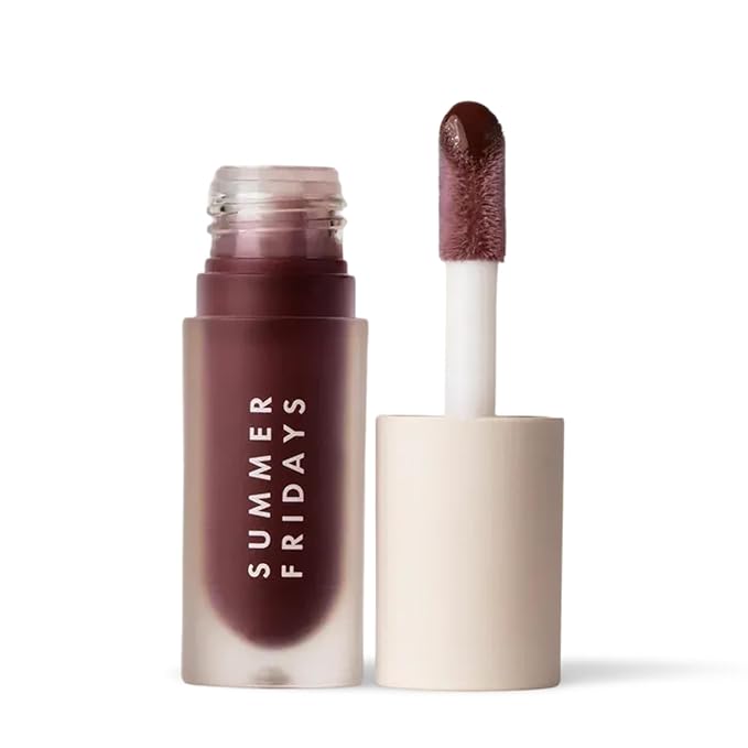 Summer Fridays Dream Lip Oil - Hydrating Tinted Lip Gloss Oil - Non-Sticky Formula with Skincare Benefits for Long-Lasting Softness + Shine - Effortless Beauty Gifts - Rosewood Nights (0.15 Oz)