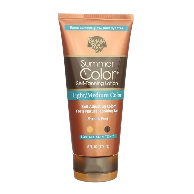 Banana Boat Self-Tanning Lotion, Light/Medium Summer Color for All Skin Tones - 6 Ounce (Pack of 3)