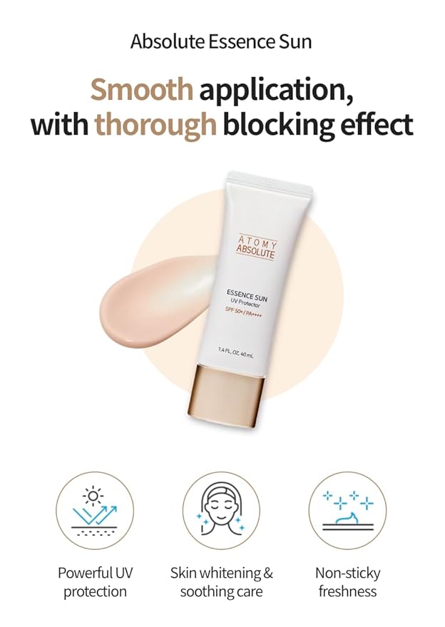Absolute Essence Sun SPF 50+ PA++++, UV Protector Sunscreen 1.4 fl oz (40 mL) — Lightweight Essence Texture, Non-Greasy Fresh Finish, Daily Wear & Travel Size (2)