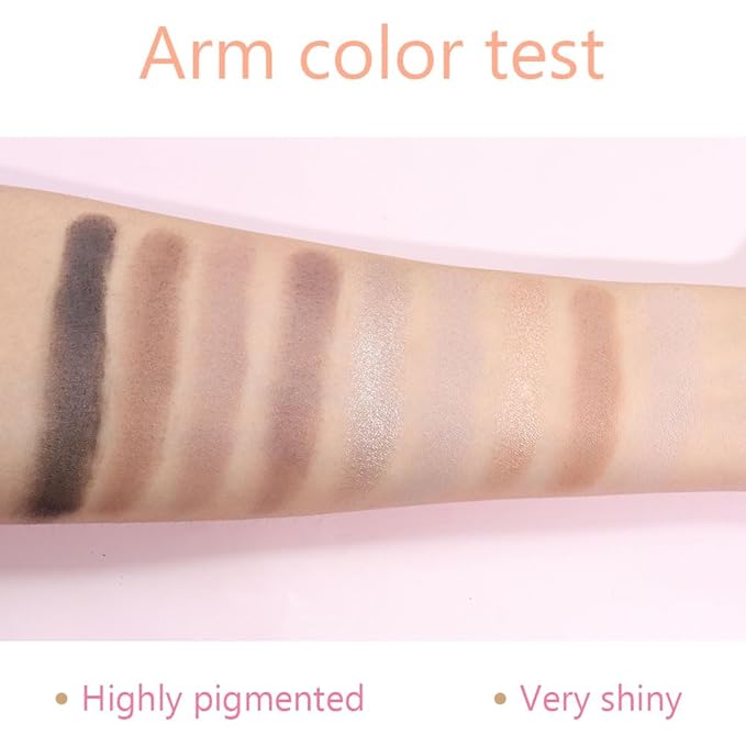 9 Colors Nude Eyeshadow Palette Makeup,Taupe Bronze Brown Matte Cream Eye Shadow,Natural Neutral Eyeshadow Palette Nude